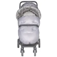 Husă pentru cărucior Colibro 1128511 Blană artificială, poliester/ Silver