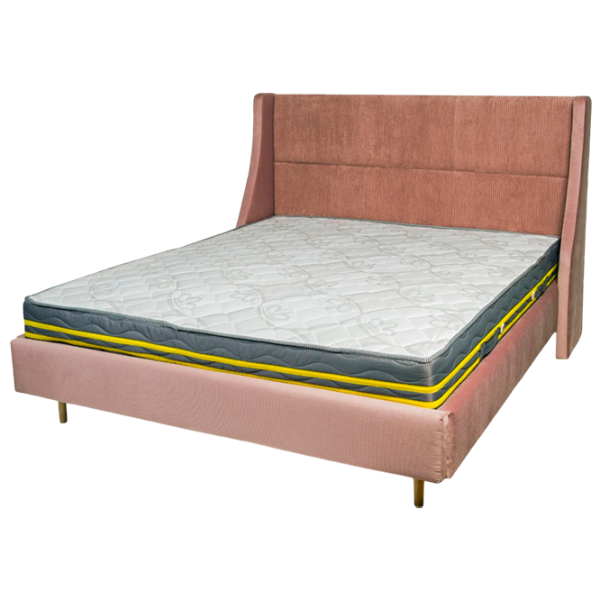 Кровать Mobilier Vera-2 160 x 200 см/ ЛДСП/ Pink photo 1