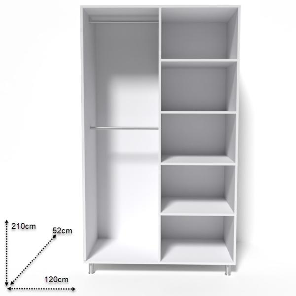 Шкаф Smartex N7 120 x 52см x 209 / ДСП / White photo 2