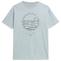 Tricou pentru bărbați 4F 4Fss23ttshm365 100% bumbac/ Mint