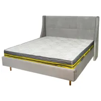 Кровать Mobilier Vera-2 160 x 200 см/ ЛДСП/ Серый