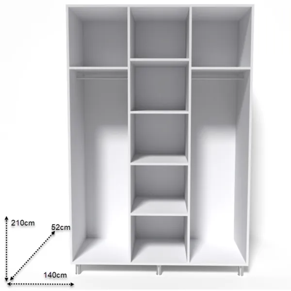 Dulap Smartex N8 140 x 52 x 210 / DSP / White photo 2 Dulap Smartex N8 140 x 52 x 210 / DSP / White photo 2