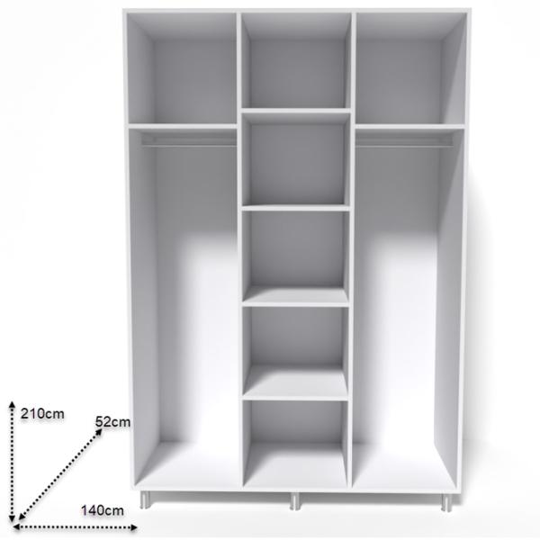 Dulap Smartex N8 140 x 52 x 210 / DSP / White photo 2 Dulap Smartex N8 140 x 52 x 210 / DSP / White photo 2
