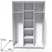Dulap Smartex N8 140 x 52 x 210 / DSP / White photo 2