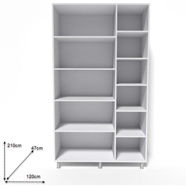 Шкаф Smartex N9 120 x 47см x 210 / ДСП / White photo 2