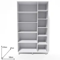 Шкаф Smartex N9 120 x 47см x 210 / ДСП / White photo 2