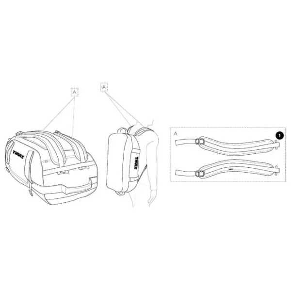 Сумка для путешествий THULE Chasm 40л/ Grey photo 7
