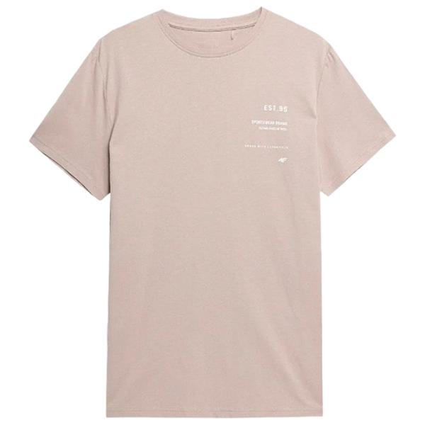 Tricou pentru bărbați 4F 4Fss23ttshm313 100% bumbac/ Brown photo 1