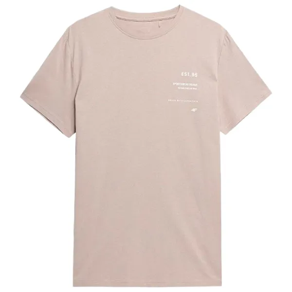 Футболка для мужчин 4F 4Fss23ttshm313 100% хлопок/ Brown photo 1