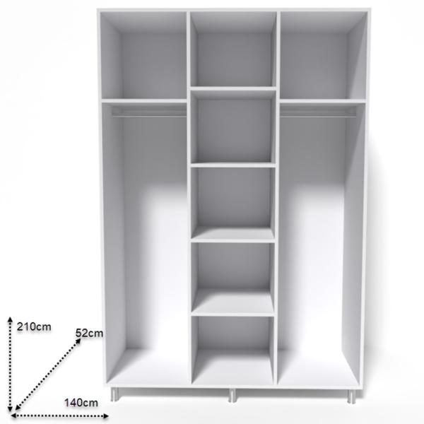 Dulap Smartex N8 140 x 52 x 209 / DSP / White photo 2 Dulap Smartex N8 140 x 52 x 209 / DSP / White photo 2