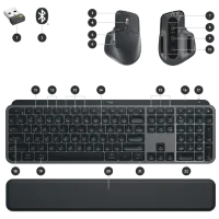 Set Logitech MX Keys Combo for Business Gen 2 Fără fir/ Graphite photo 4