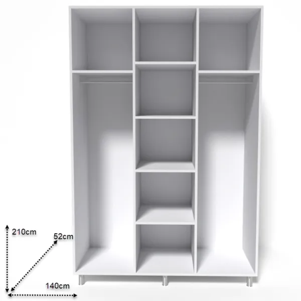 Dulap Smartex N8 140 x 52 x 209 / DSP / White photo 2 Dulap Smartex N8 140 x 52 x 209 / DSP / White photo 2