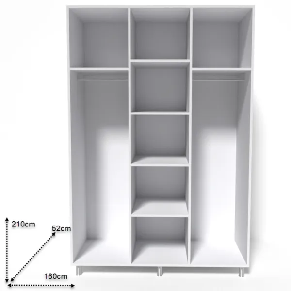 Dulap Smartex N8 160 x 52 x 209 / DSP / White photo 2