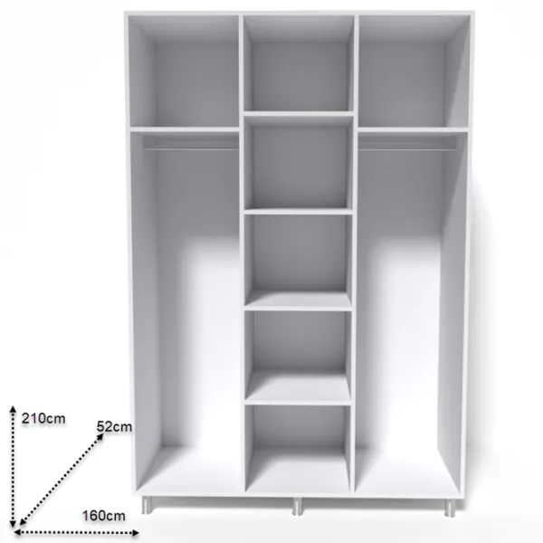 Dulap Smartex N8 160 x 52 x 209 / DSP / White photo 2