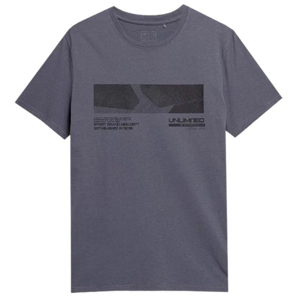 Футболка для мужчин 4F 4Fss23ttshm308 100% хлопок/ Серый photo 1