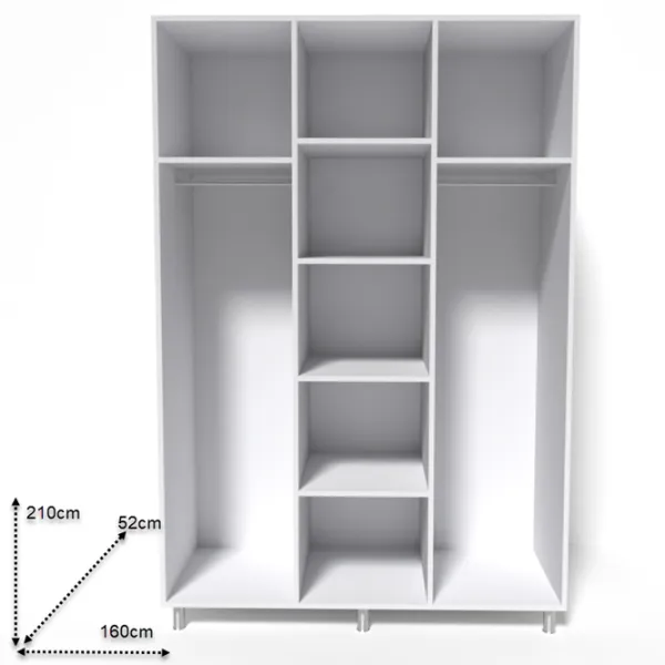 Dulap Smartex N8 160 x 52 x 209 / DSP / White photo 2 Dulap Smartex N8 160 x 52 x 209 / DSP / White photo 2
