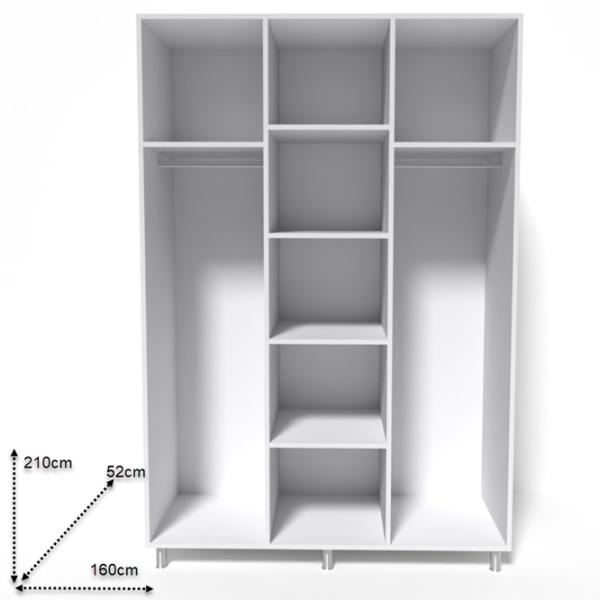 Dulap Smartex N8 160 x 52 x 209 / DSP / White photo 2 Dulap Smartex N8 160 x 52 x 209 / DSP / White photo 2