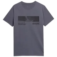 Футболка для мужчин 4F 4Fss23ttshm308 100% хлопок/ Серый