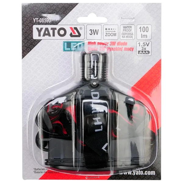 Фонарик Yato YT08590 Black photo 6