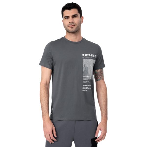 Tricou pentru bărbați 4F 4Fss23ttshm308 100% bumbac/ Gray photo 3