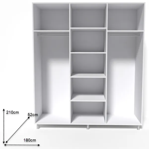 Dulap Smartex N8 180 x 52 x 209 / DSP / White photo 2 Dulap Smartex N8 180 x 52 x 209 / DSP / White photo 2