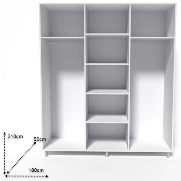 Dulap Smartex N8 180 x 52 x 209 / DSP / White photo 2 Dulap Smartex N8 180 x 52 x 209 / DSP / White photo 2