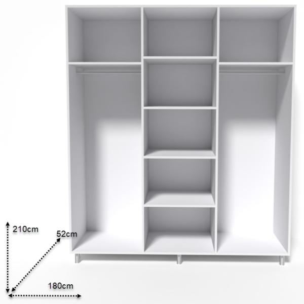 Dulap Smartex N8 180 x 52 x 209 / DSP / White photo 2