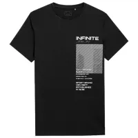 Футболка для мужчин 4F 4Fss23ttshm306 100% хлопок/ Black