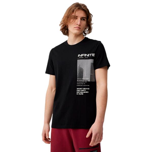 Футболка для мужчин 4F 4Fss23ttshm306 100% хлопок/ Black photo 3