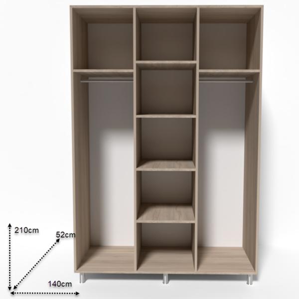 Dulap Smartex N8 140 x 52 x 209 / DSP / Stejar deschis photo 2