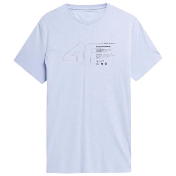 Футболка для мужчин 4F Fss23ttshm303 100% хлопок/ Светло-синий photo 1