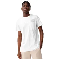 Tricou pentru bărbați 4F 4Fss23ttshm299 100% bumbac/ White