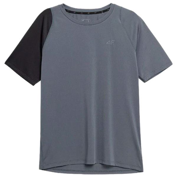 Tricou pentru bărbați 4F 4Fss23tftsm405 12% elastan/ Gray photo 1