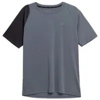 Tricou pentru bărbați 4F 4Fss23tftsm405 12% elastan/ Gray