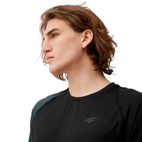Tricou pentru bărbați 4F 4Fss23tftsm405 12% elastan/ Black photo 6