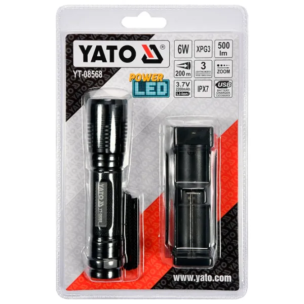 Фонарик Yato YT-08568 Black photo 6 Фонарик Yato YT-08568 Black photo 6