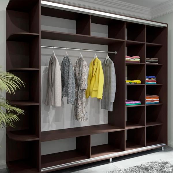 Шкаф Arta Mobilei Armadio 252 x 60см x 230 / ЛДСП / Венге photo 2