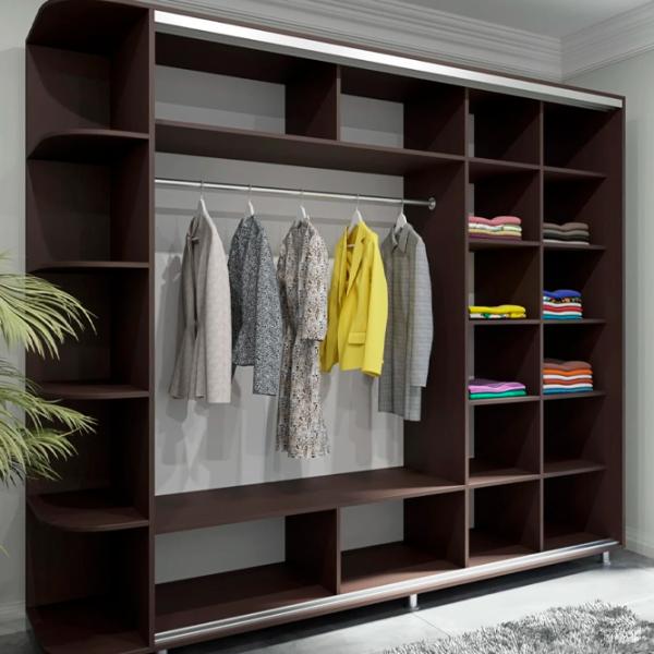 Шкаф Arta Mobilei Armadio 252 x 60см x 230 / ЛДСП / Венге photo 2