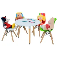 Scaun de bucătărie DecoPrim Bebe Plastic/ White photo 2