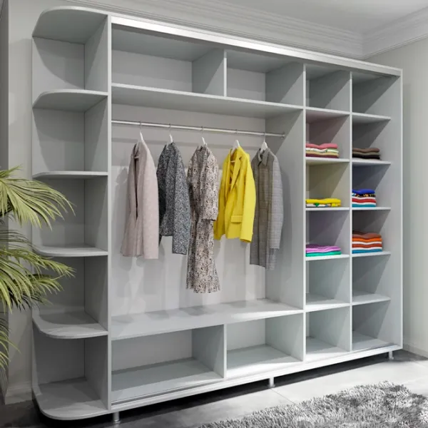 Шкаф Arta Mobilei Armadio 252 x 60см x 230 / ЛДСП / Серый photo 2