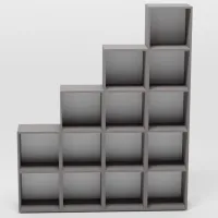 Etajeră Smartex Box Set 415 200.8 x 166 x 31 cm/ PAL/ Graphite photo 3