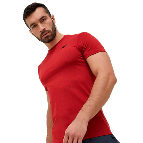 Tricou pentru bărbați 4F 4Fss23tftsm260 15% lyocell/ Red photo 3