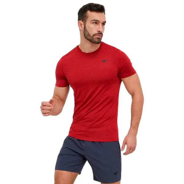 Tricou pentru bărbați 4F 4Fss23tftsm260 15% lyocell/ Red photo 5