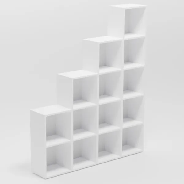 Etajeră Smartex Box Set 415 200.8 x 166 x 31 cm/ PAL/ White photo 2