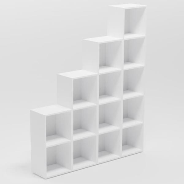 Etajeră Smartex Box Set 415 200.8 x 166 x 31 cm/ PAL/ White photo 2