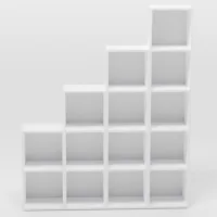 Etajeră Smartex Box Set 415 200.8 x 166 x 31 cm/ PAL/ White photo 3