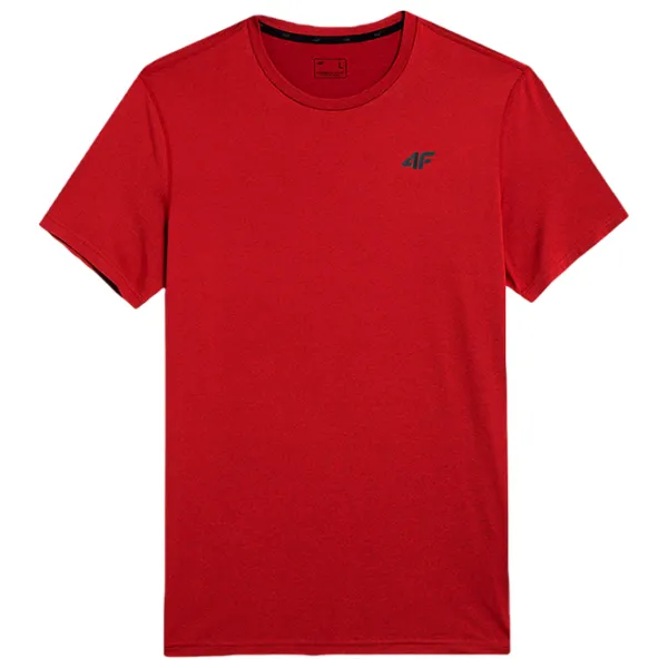 Tricou pentru bărbați 4F 4Fss23tftsm260 15% lyocell/ Red photo 1