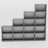 Etajeră Smartex Box Set 600 200.8 x 240 x 31 cm/ PAL/ Graphite photo 2