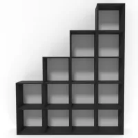 Стеллаж Smartex Box Set 600 200.8 x 240 x 31см cm/ ЛДСП/ Black photo 3