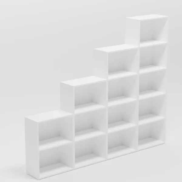 Стеллаж Smartex Box Set 600 200.8 x 240 x 31см cm/ ЛДСП/ White photo 2